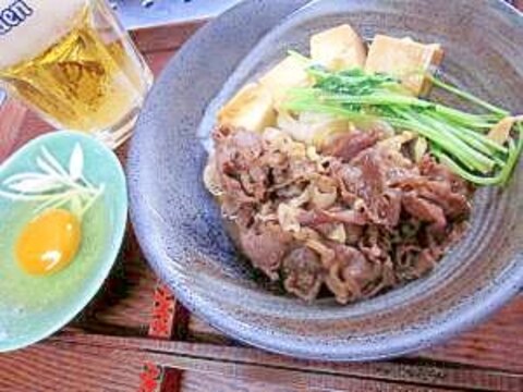 和牛の旨みが浸み込んだ☆すき焼き風「肉豆腐」